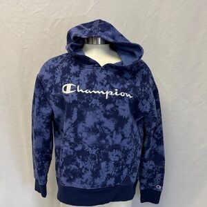 Champion Men's Tie-Dye Navy Hoodie